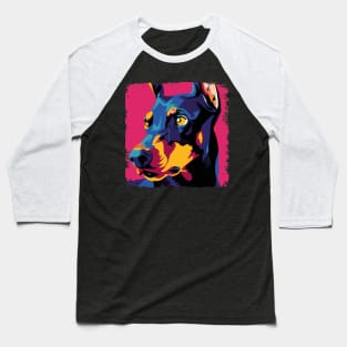 Doberman Pinscher Pop Art - Dog Lover Gifts Baseball T-Shirt